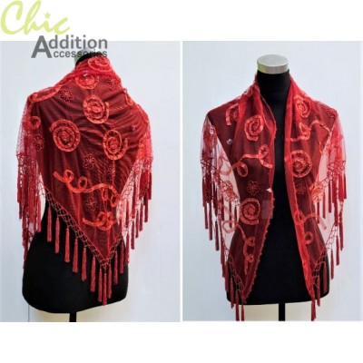 Beaded shawl 121-B